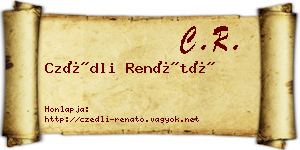 Czédli Renátó névjegykártya